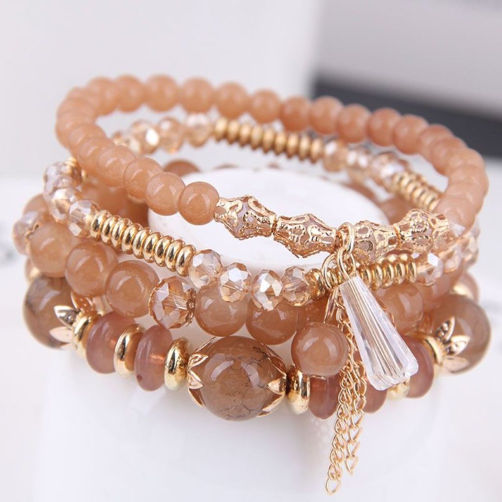 Bohemian Fashion Crystal Beaded Bracelet Set